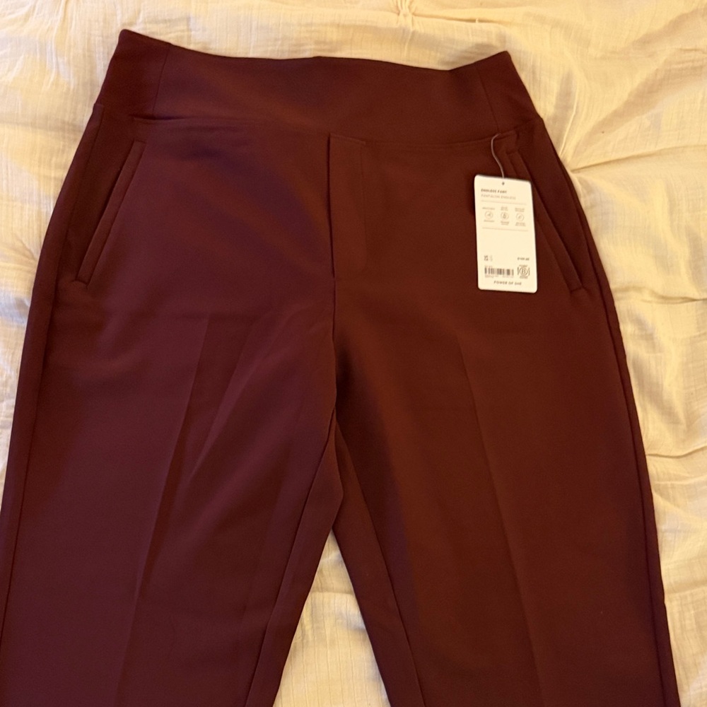 Burgundy Straight Leg Trousers